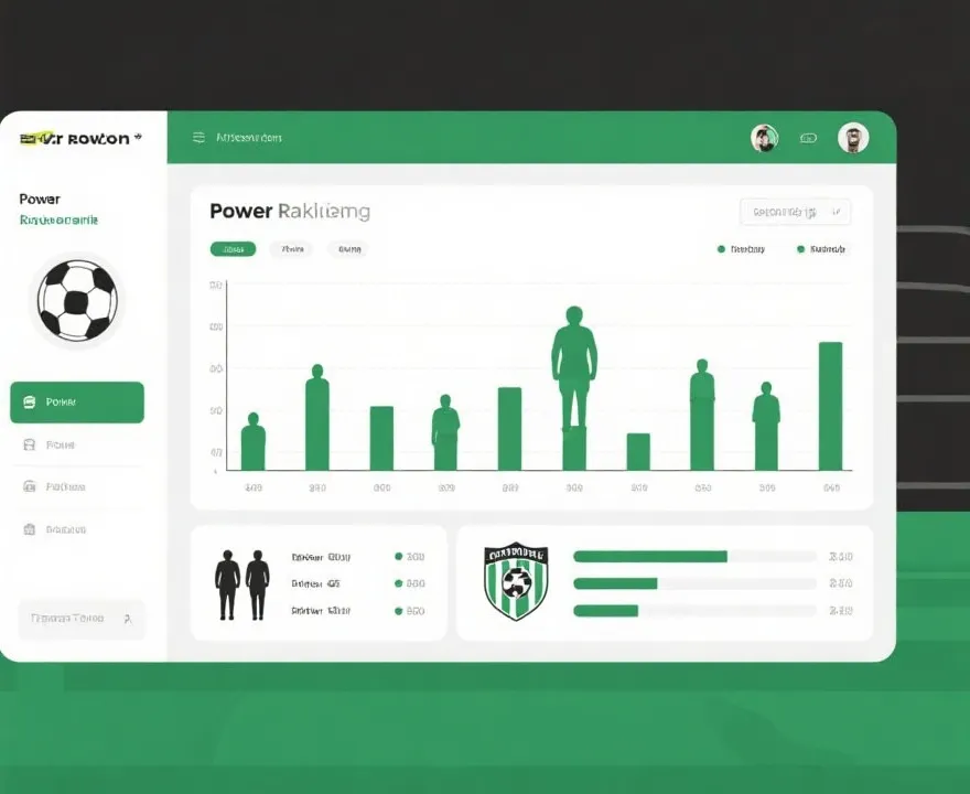 世界杯球队实力排行榜仪表盘示意图